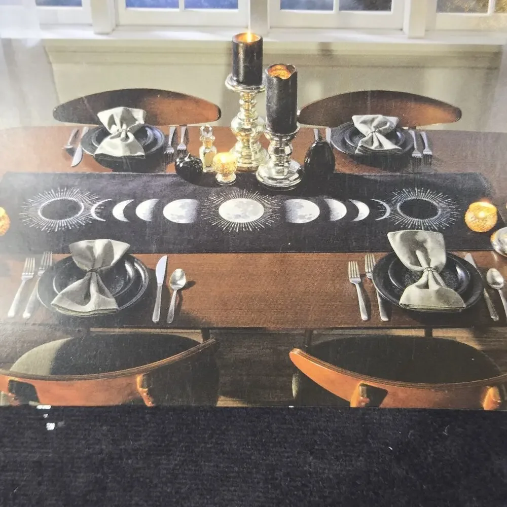 Phases Of Moon Table Runner 14x72